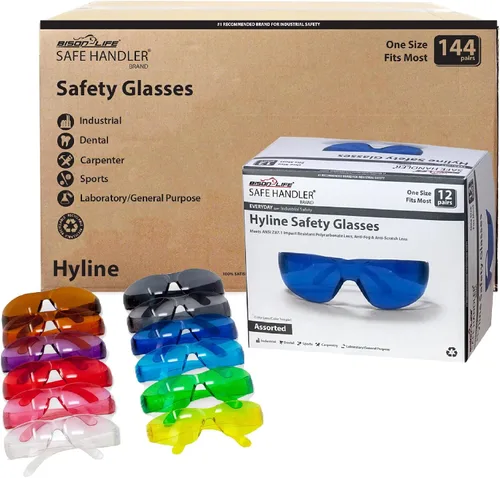 Vista 11 de SAFE HANDLER Hyline Anti Fog Color/Clear Safety Glasses, ANSI Z87.1