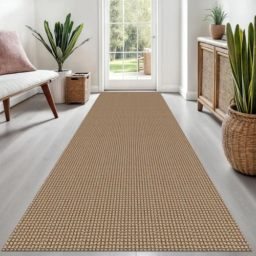 Vista 100 de EARTHALL Alfombra tejida de 2 x 3 pies, lavable para entrada, alfombra trenzada antideslizante, alfombra para puerta interior y exterior, alfombra