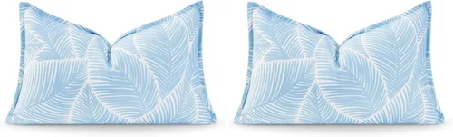 Vista 15 de Hofdeco Premium - Funda decorativa para cojín de estilo Coastal Hampton, para patio, interior y exterior, de 18 x 18 pulgadas, resistente al agua