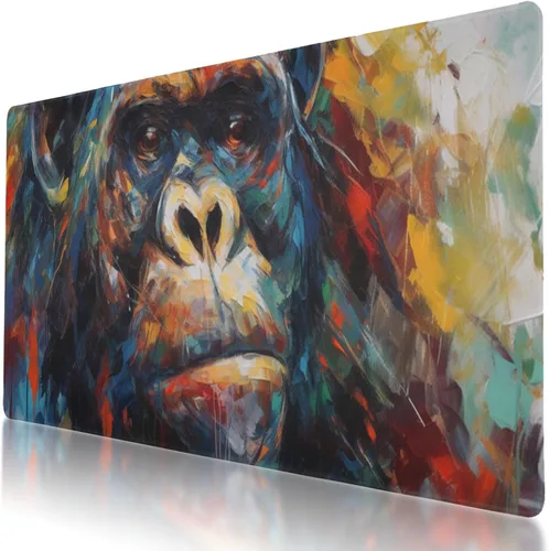 Vista 14 de Alfombrilla de mouse grande con diseño de flamenco para juegos de 35.5 x 16 pulgadas, base antideslizante, resistente al agua, ideal para jugadores