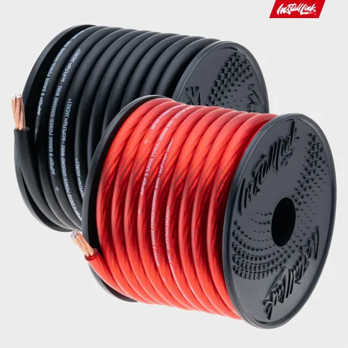 Vista 9 de Install Link Cable de alimentación o tierra de calibre 8 AWG de 25 pies, color rojo, 25 pies negro (50 pies en total), CCA Cable de alimentación