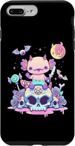 Vista 12 de Pastel Goth Axolotl Creepy Gothic Kawaii Anime Aesthetic Case for iPhone 16