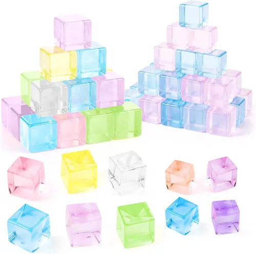 Vista 11 de Poen 50 mini bolas de cubitos de hielo de 0.7 pulgadas Fidget Toys Color elegante