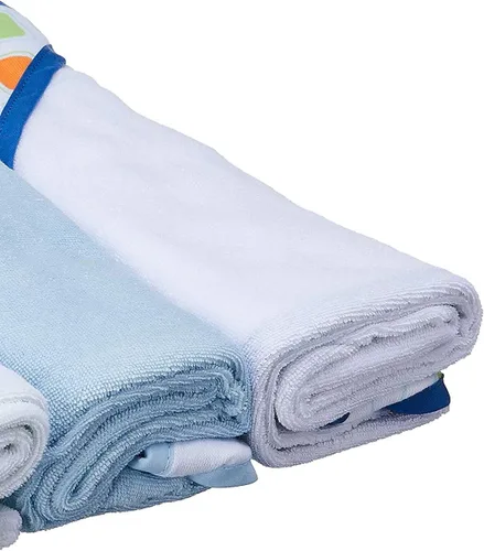 Vista 3 de Luvable Amigos 3 piezas con capucha Toallas, talla única , Azul