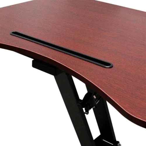 Vista 7 de TOEWOE Escritorio móvil de pie, escritorio con ruedas de altura ajustable, escritorio móvil para laptop, escritorio para computadora sentado de pie