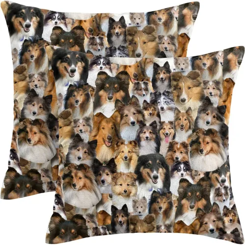 Vista 23 de Regalo para amantes de Airedale Terrier, 2 fundas de almohada de Bingley Terrier, fundas de almohada con estampado de cara de perro, fundas