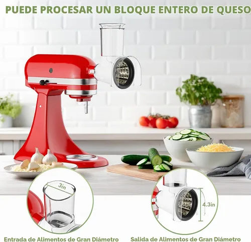 Vista 5 de COFUN - Rallador de queso para KitchenAid, rallador de queso grande