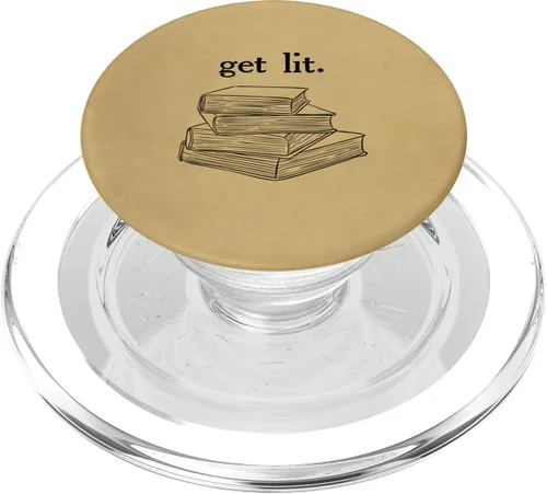 Vista 8 de Get Lit Reading Book Nerd Literatura divertida Profesor de inglés PopSockets PopGrip: Agarre intercambiable para teléfonos y tabletas PopSockets