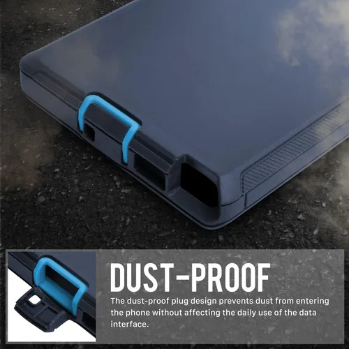 Vista 7 de Funda para Samsung Galaxy S22 Ultra 5G, azul almirante con clip para cinturón, grado militar, resistente al agua, a prueba de golpes, a prueba