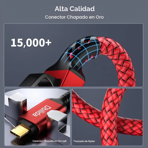 Vista 3 de Cable USB C a Ethernet de 6 pies - 2 en 1, cable USB A/C a RJ45, cable trenzado de Ethernet a USB C de 1 Gbps, Ethernet tipo C a RJ45 Ethernet