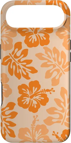 Vista 27 de Orange Hibiscus Y2K Tropical Floral Hawaiian Flowers Pattern Case for iPhone 17