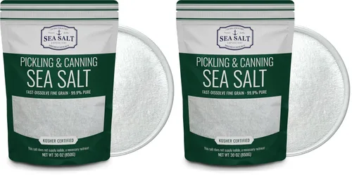 Vista 8 de Sal para Encurtidos y Enlatados, Sal para Encurtidos y Curado para Conservación Natural, Sal Kosher Fina para Salmuera, Bolsa de 30 oz, Sin Yodo