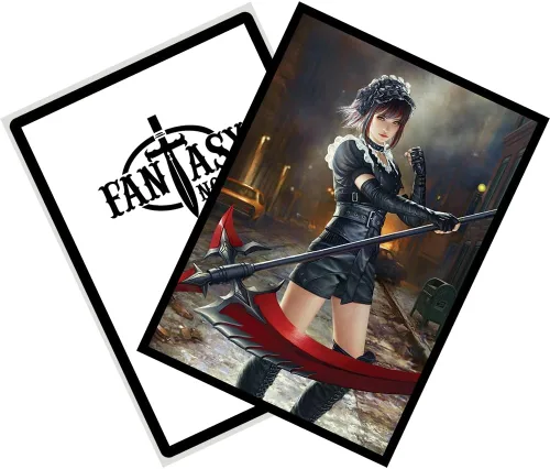 Vista 3 de Fantasy North - Naomi - Lucha callejera - 100 fundas para cartas coleccionables TCG mate lisas - Anime - Se adapta a Magic MTG Commander Pokemon