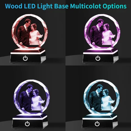 Vista 4 de KSHS Regalos personalizados para mujeres, esposa, hombres, ella, él. Grandes manualidades de cristal personalizadas con tu propia foto, marco