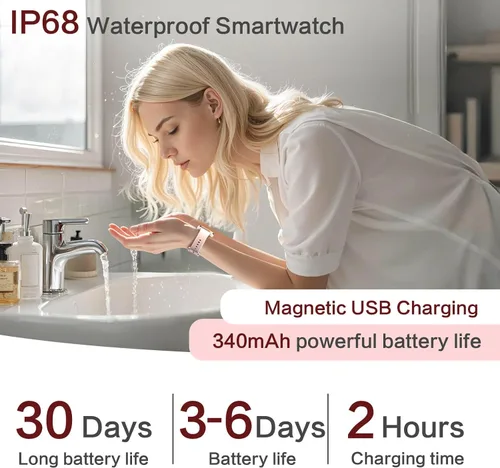 Vista 8 de 2025 Smart Watches for Women, 1.75'' Lightweight Smartwatch Women with Da GPT AI, 24/7 Sleep/ Heart Rate/ SpO2/ Blood Pressure Monitor, 120
