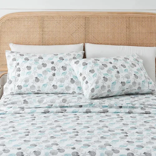 Vista 10 de Great Bay Home - Juego de sábanas y fundas de almohada estampadas, 3 piezas, tamaño individual, de microfibra con estampado floral - Sábanas