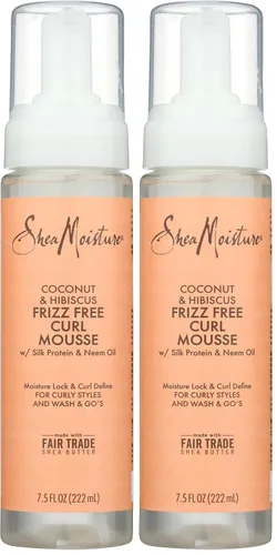 Vista 7 de Espuma para cabello Sheamoisture 7.5 onzas coco y hibisco, sin frizz