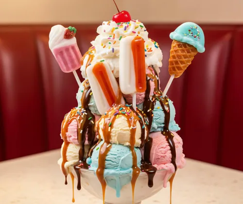 Vista 4 de Paletas de postre de caramelo de 24 unidades, batido, helado y paleta, crema de fresa, crema de naranja y lechones de crema de arándanos
