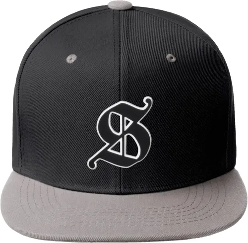 Vista 1671 de Daxton Gorra clásica con visera de billete plano con letras del alfabeto inglés antiguo de la A a la Z