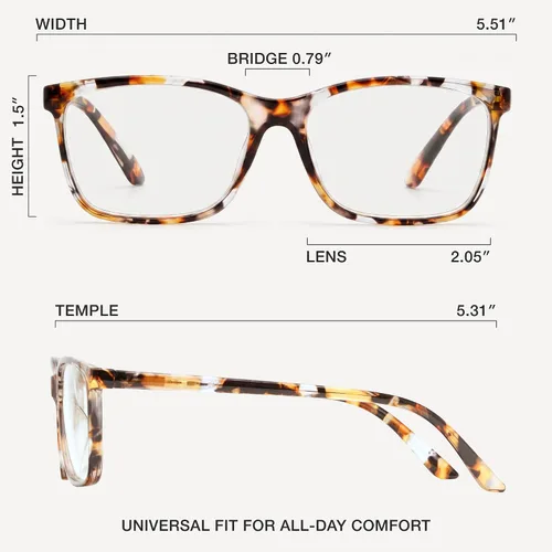 Vista 4 de NOVIVON Lentes de lectura para mujer, con bloqueo de luz azul, bisagra de resorte, diseño de moda, lentes con estampado para mujer
