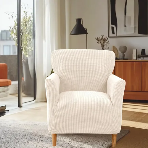 Vista 7 de FUANGUI Funda para Sillón de Banquete con Brazos Fundas para Sillas Elásticas Funda para Sillón Club Funda Suave para Sillón Sofá Cubiertas