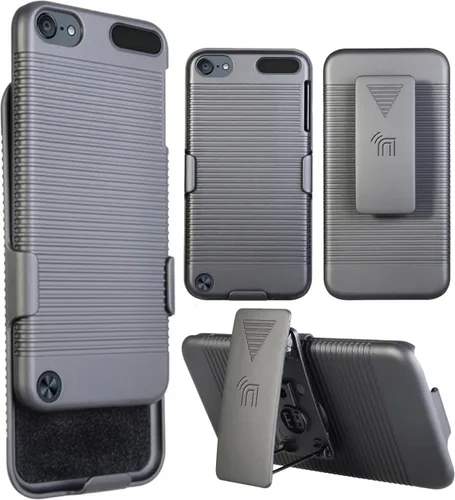 Vista 2 de Funda Combo para iPod Touch 7/6/5 con clip para cinturón, color negro