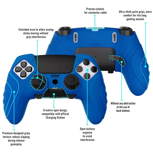 Vista 96 de PlayVital Guardian Edition Anti-Slip Ergonomic Silicone Cover Case for ps5 Edge Controller, Soft Rubber Protector Skin for ps5 Edge Wireless