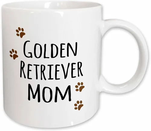 Vista 9 de 3dRose (mug_154126_4) Golden Retriever Dog Mom - Perro por raza - huellas marrones - amante de los perritos - amor orgulloso del dueño de mascotas