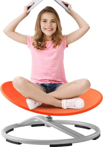 Vista 11 de ROBUD Silla giratoria sensorial para niños, silla giratoria para niños con autismo con diseño antideslizante, entrenamiento de coordinación