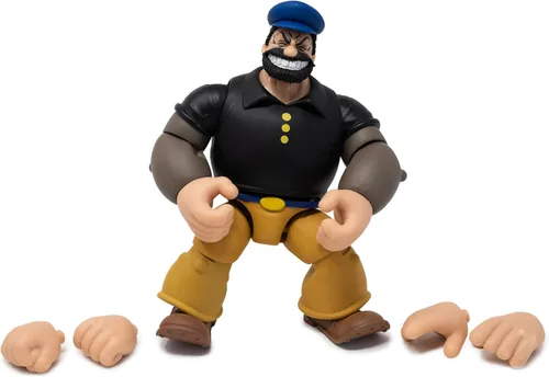 Vista 2 de Boss Fight Studio Bluto Popeye The Sailor Man Classics Wave 1 Figura de acción coleccionable – Figura altamente articulada con accesorios que
