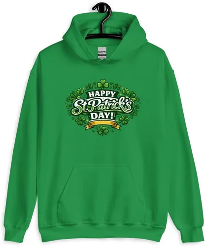 Vista 5 de Maydear Sudadera con capucha para hombre y mujer, diseño de trébol de la suerte