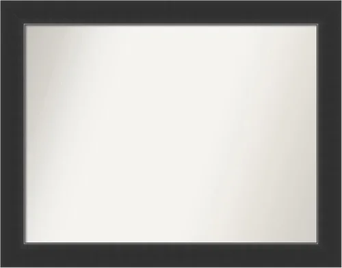 Vista 291 de Amanti Art Espejo personalizado, espejo de baño negro Astor, espejo de pared o espejo de tocador de baño sobre el fregadero (25 x 25 pulgadas)