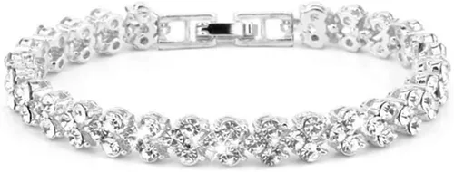 Vista 6 de Weicam Elegante pulsera de cristal para mujer y niña, juego de joyas analógico de cuarzo
