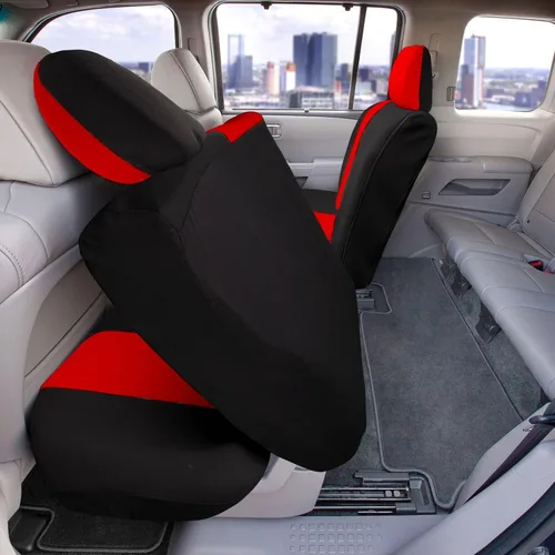 Vista 42 de FH Group Tres filas de 7 plazas, fundas de asiento modernistas de alta calidad, se adaptan a la mayoría de automóviles, camiones, SUV y camionetas