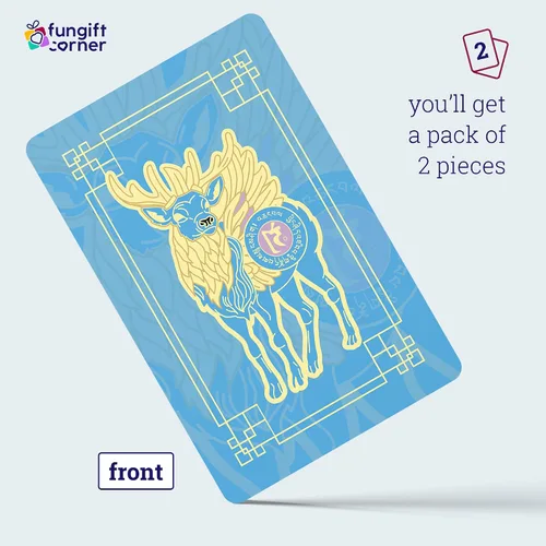 Vista 3 de Sky Deer Spirit Essence - Tarjeta de amuleto de esencia de Feng Shui, símbolo de vitalidad y rejuvenecimiento, regalo de Feng Shui, tarjeta