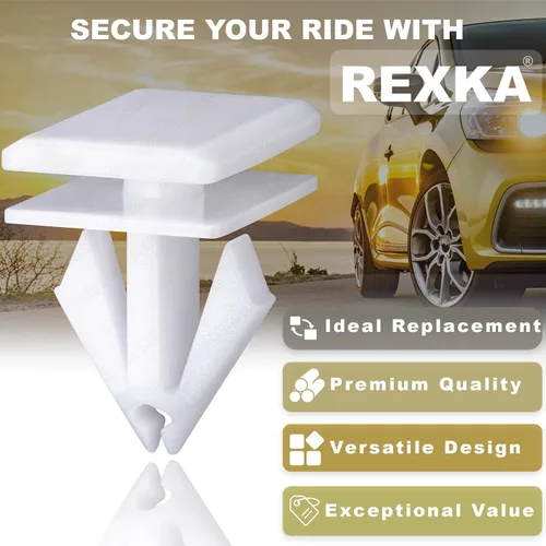 Vista 4 de Rexka 20 clips de moldeo de panel basculante de nailon blanco 68092697AA compatible con Jeep Liberty Dodge Durango Charger Chrysler 300 20PZAS