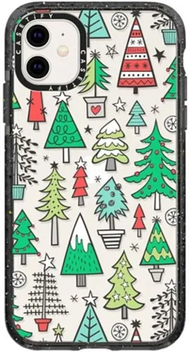 Vista 102 de Funda Impact de CASETiFY para iPhone 11 - Tiempo A Solas de Esther Kim - Negro Claro