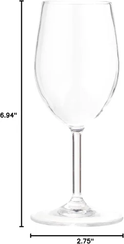 Vista 13 de Carlisle FoodService Products Alibi - Copa de vino para restaurantes, catering, cocinas, plástico, 8 onzas, transparente