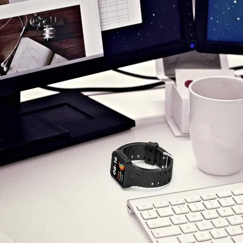 Vista 6 de Senter Correa de repuesto de goma para reloj Redmi 2 lite/MI Watch Lite 2/MI Watch Lite/Redmi 2/Redmi Smart Watch, funda protectora resistente