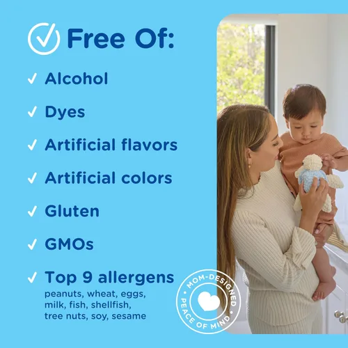 Vista 6 de Mommy's Bliss Gotas de saúco orgánico para bebé, apoyo inmunológico con vitaminas, prebióticos, zinc y equinácea orgánica, para niños mayores de 4