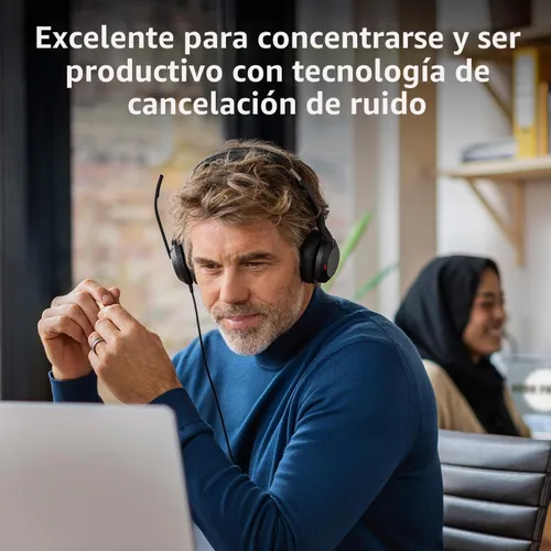 Vista 7 de Jabra Evolve2 50 - Auriculares con cable de doble oreja con micrófono