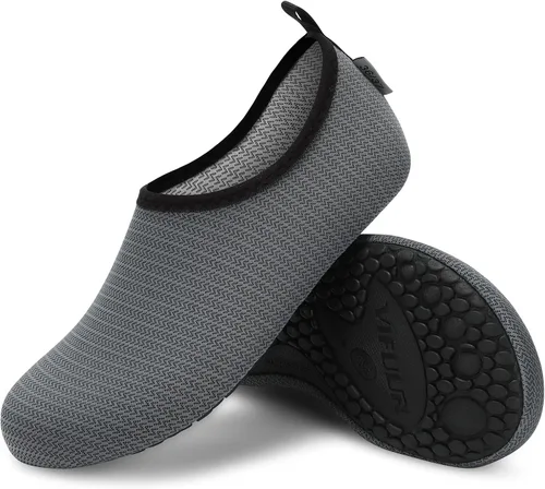 Vista 3 de VIFUUR - Zapatos para deportes acuáticos, calcetines acuáticos, de secado rápido, para yoga, dan la sensación de andar descalzo, sin cordones