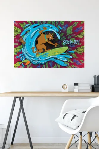 Vista 4 de Trends International Scooby-Doo - Póster de pared de surf, 22.375 x 34 pulgadas, versión premium sin marco