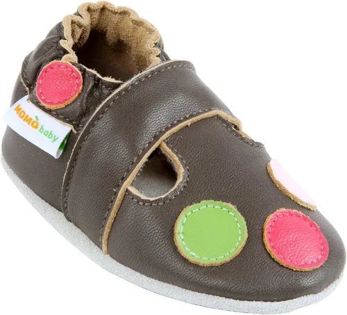 Vista 2 de Momo Baby Girls Soft Sole Leather Shoes First Walker Toddler Crib Booties Slippers