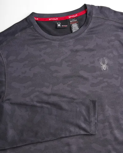 Vista 3 de Spyder Camisa activa para hombre - Camisa de entrenamiento de manga larga de camuflaje - Camiseta de entrenamiento ligera para hombre (S-XL)