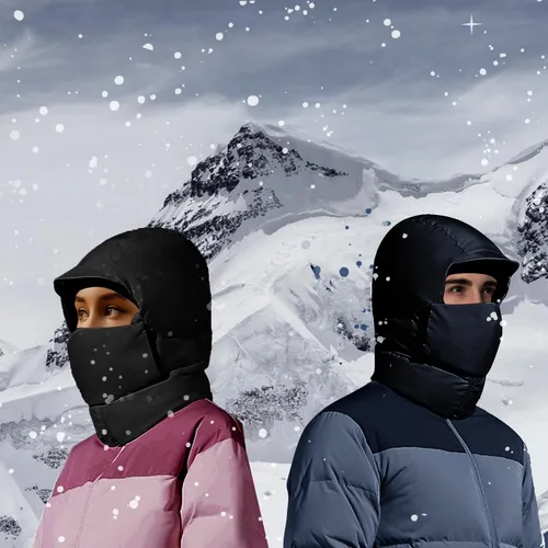 Vista 5 de Gorro cálido de invierno para hombres y mujeres, saco de dormir resistente al viento, para acampar al aire libre, gorra impermeable para senderismo