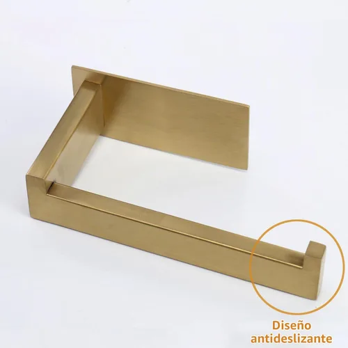Vista 4 de Portarrollos de papel higiénico, soporte de pañuelos autoadhesivo de acero inoxidable resistente al óxido, sin perforación, fácil de instalar