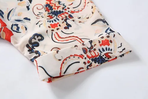 Vista 5 de olrain - Cárdigan tipo kimono suelto informal con manga 34 de gasa transparente con estampado floral para mujer