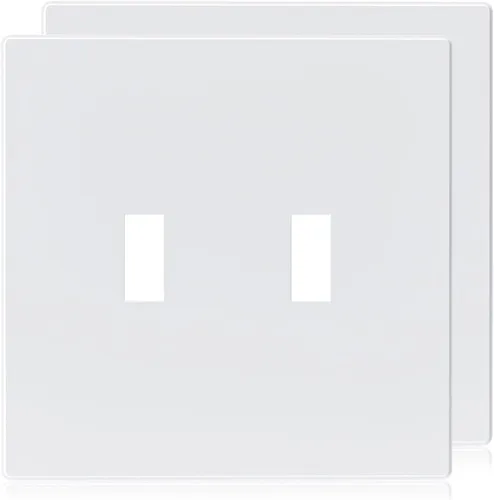 Vista 15 de ELEGRP Placas de pared para interruptor de palanca de 2 posiciones, cubierta frontal termoplástica irrompible de tamaño mediano para interruptores