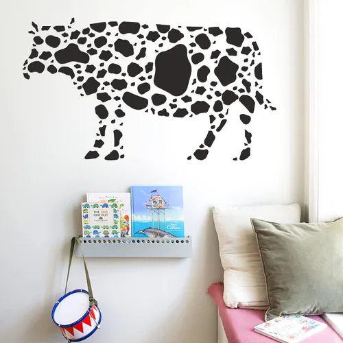 Vista 6 de Calcomanías de pared con estampado de vaca, calcomanías de automóvil, regalos para amantes de las vacas para niñas, niños, dormitorio, cuarto